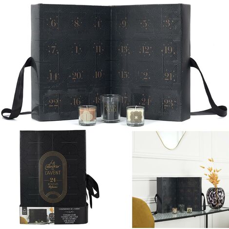 RSD DISTRIB Bougie Parfumee X24 Calendrier De L Avent Noir M4