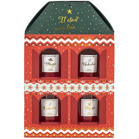 Bougie Parfumee X4 Maison Noel Tradi