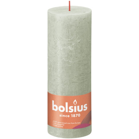 Bougie pilier rustique Bolsius Vert clair 19x6,8 cm