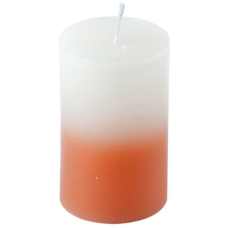 Bougie Pilier Tie and Dye "Arty" 8cm Blanc & Blush