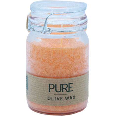 Bougie Pot Cire Pure Olive 120x70 - Mandarine- Vendu par 1