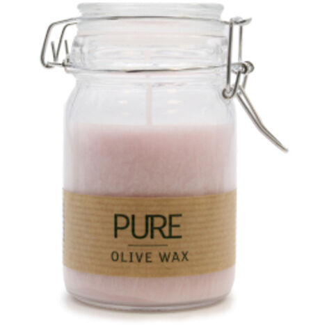 Bougie Pot Cire Pure Olive 120x70 - Rose Antique- Vendu par 1