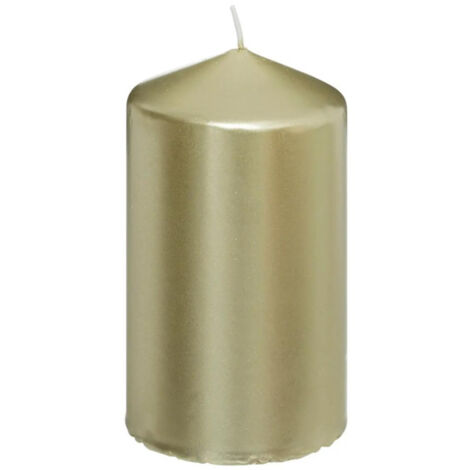 Bougie Ronde Déco "Satin" 12cm Or