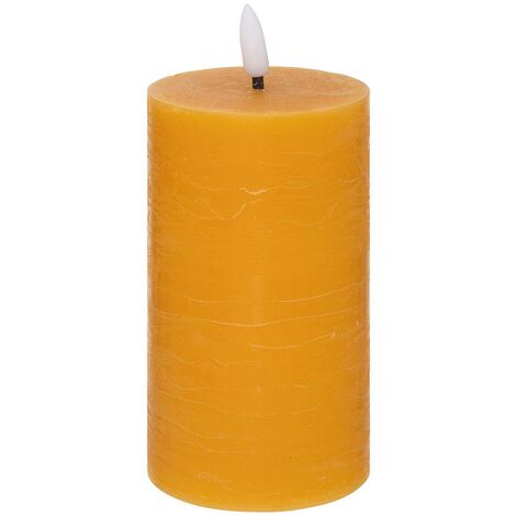 Bougie ronde LED Molia 7x15cm jaune - Atmosphera créateur d'intérieur