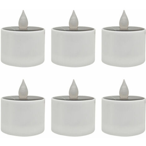 Bougie solaire 6pcs Bougie décorative d'extérieur 6pcs solaire jaune clignotant