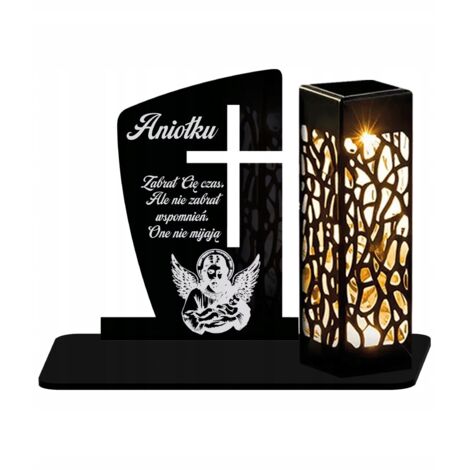 Bougie solaire LED MAXI XL, figurine de pierre tombale pour motifs de la Toussaint