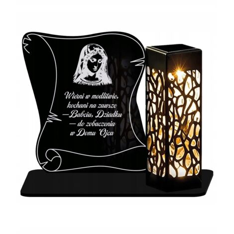 Bougie solaire LED personnalisée MAXI Papyrus pour la tombe de la Toussaint