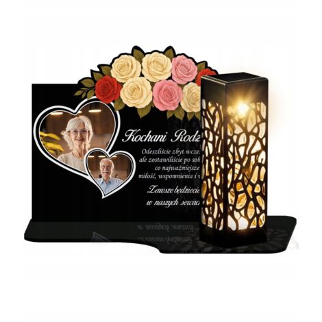 Bougie solaire XL avec fleurs photo haut de gamme pour la tombe de la Toussaint