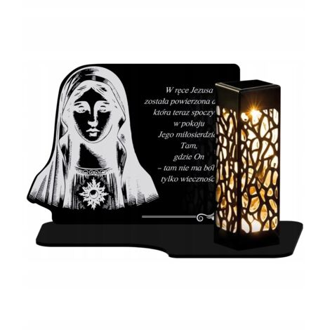 Bougie solaire XL de qualité supérieure pour la tombe du cimetière All Saints, Maria