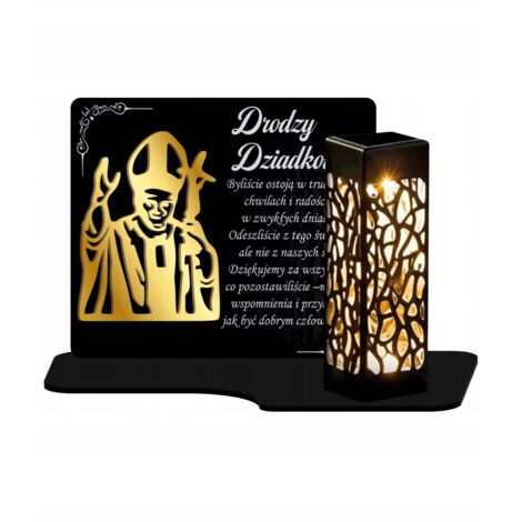 Bougie solaire XL de qualité supérieure pour la tombe du cimetière All Saints, Pope Gold