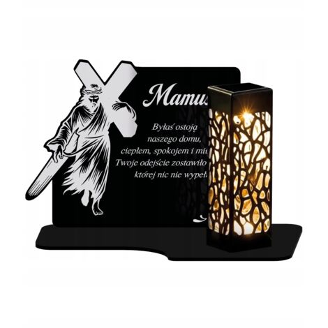 Bougie solaire XL de qualité supérieure pour les tombes du cimetière All Saints, Croix de Jésus