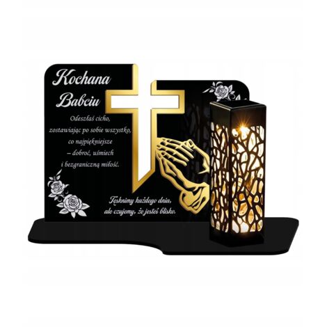 Bougie solaire XL de qualité supérieure pour les tombes du cimetière All Saints, Golden Cross