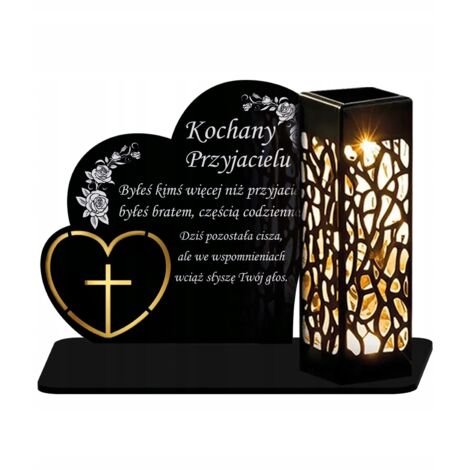 Bougie solaire XL de qualité supérieure pour les tombes du cimetière All Saints' Hearts Golden