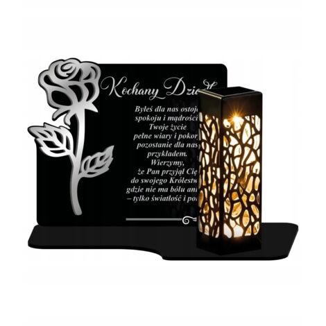 Bougie solaire XL de qualité supérieure pour les tombes du cimetière All Saints, Rose argentée