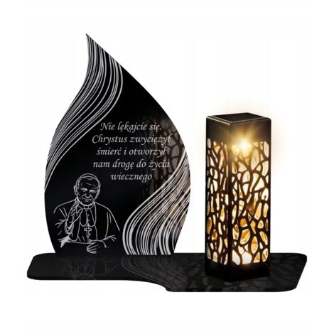 Bougie solaire XL Premium Flame Pope pour le cimetière de la Toussaint