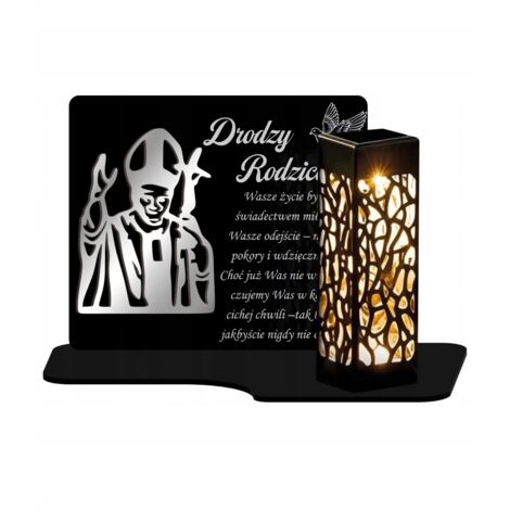 Bougie solaire XL Premium pour le cimetière All Saints, couleur argent du pape