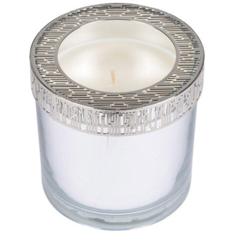 Bougie Verrine Parfumée "Élégant" 10cm Argent
