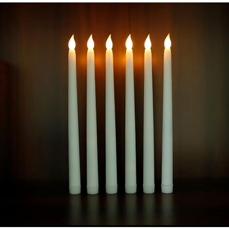 Bougies à Led sans Flamme, Bougie Électrique, Bougies Lampe pour l’Assomption/Anniversaire/Noël/la Toussaint/Dîner aux Chandelles-DPZO
