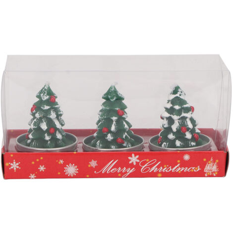 Bougies chandelles en forme de sapin de Noël artisanales pour décoration et cadeaux de fêtes