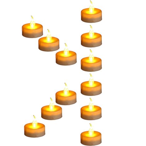 Bougies chauffe-plat à LED, fausse bougie électrique avec ampoule lumineuse, 12 pièces, idéales pour les fêtes, la décoration intérieure et les célébrations du festival SOEKAVIA