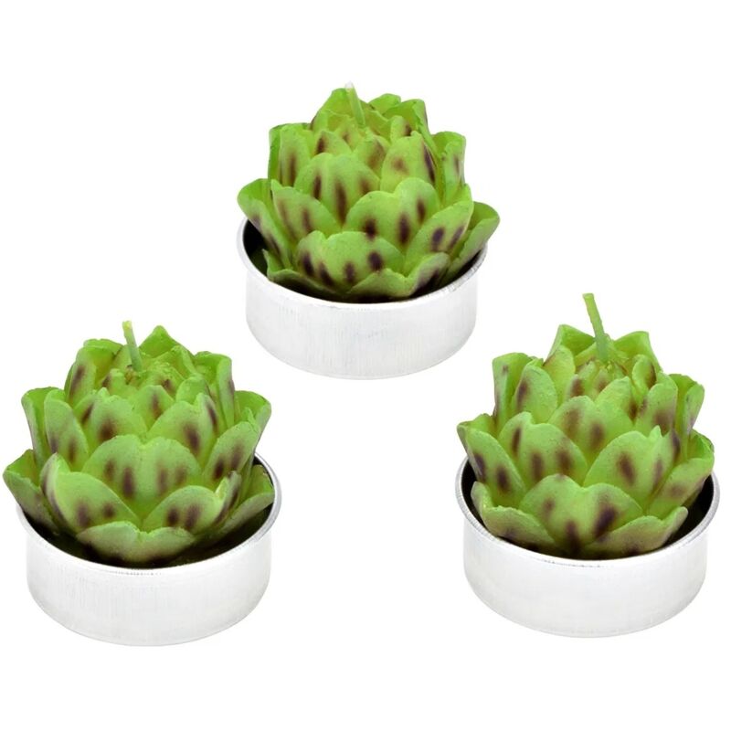 Bougies chauffe-plat Artichaut en cire Set de 6