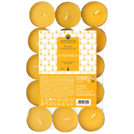 Bougies Chauffe-plat Citronnelle X30 - Devineau
