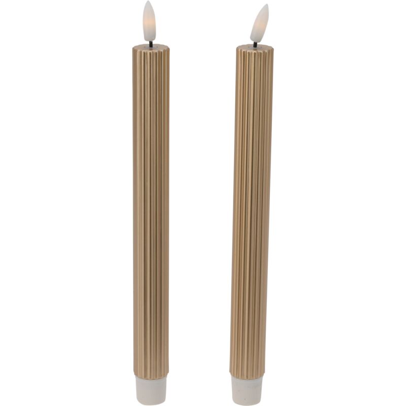 Bougies de table en cire, led, 25 cm