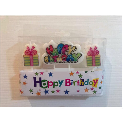 Bougies Joyeux Anniversaire Décorations Joyeux Anniversaire Gâteau De Fête