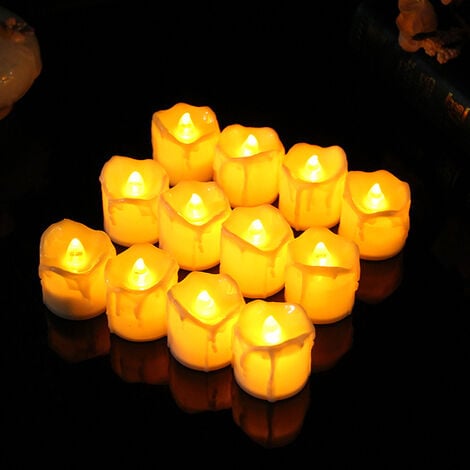 cimetech Bougies vacillantes sans flamme, deux télécommandes, bougies de  fenêtre LED à piles, minuterie, lot de 6 bougies en plastique sans flamme à  effet cire : : Luminaires et Éclairage