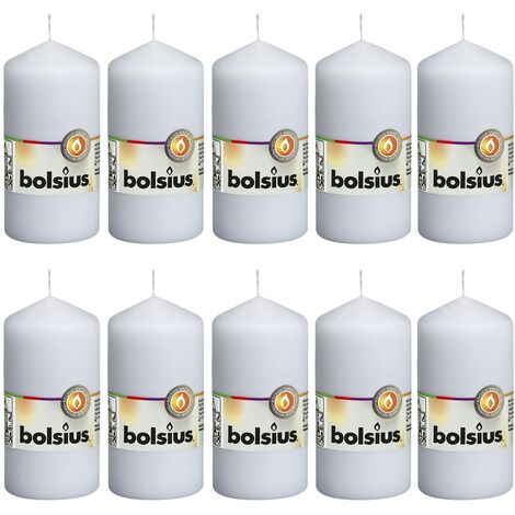 Bolsius Bougies Pilier Chauffe-plat Sans Suie Multicolore Multi-taille 10/8pcs