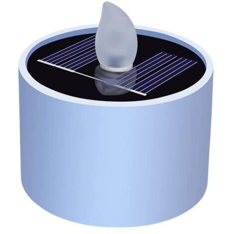 Bougies solaires d'extérieur étanches  Bougies chauffe-plat réutilisables  Bougies chauffe-plat LED blanc chaud scintillant sans