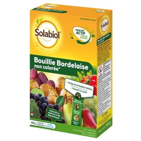 Bouillie bordelaise SOLABIOL, pour arbres fruitiers et légumes, 400G
