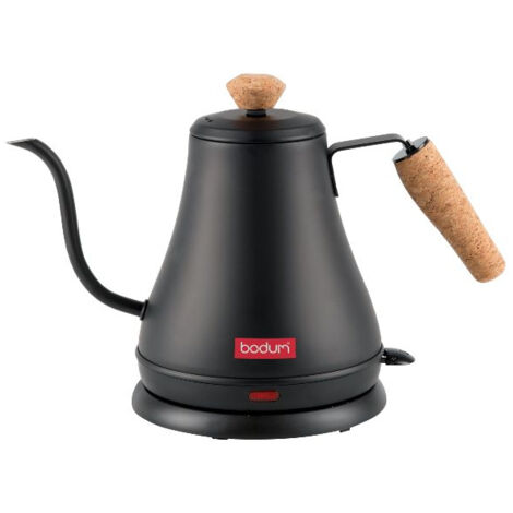 bouilloire 0.8 l noire - gooseneck - bodum