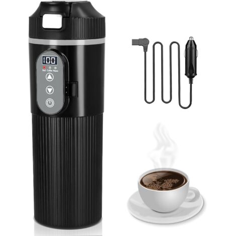 Bouilloire 12v, Bouilloire de Voyage 500ml 12 V-24 V Mini Bouilloire Electrique Bouilloire Portable Tasse Chauffante de Voiture Tasse D'ébullition Rapide pour Camion Taxi Voyage Café Eau Chaude