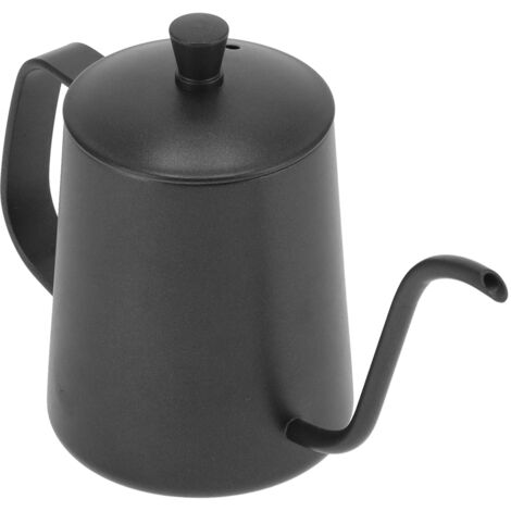 Bouilloire à café 350ml bec d'oignon en acier inoxydable 304 pour thé, cuisine, bureau, hôtel - Noir