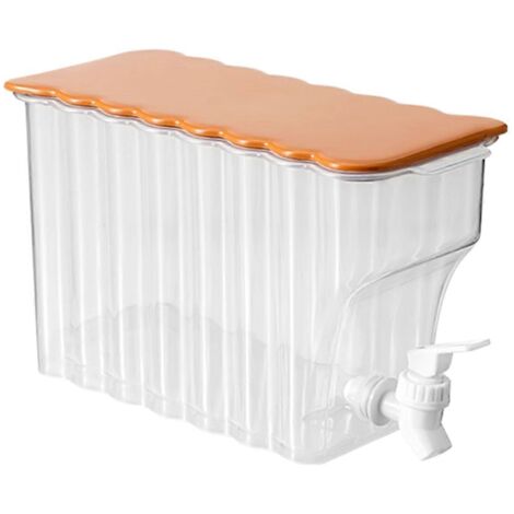 Bouilloire à eau froide avec robinet, bouteille de jus de fruits blanche scellée pour la maison