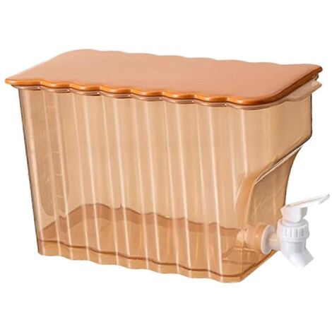 Bouilloire à eau froide avec robinet, bouteille de jus de fruits orange scellée pour la maison