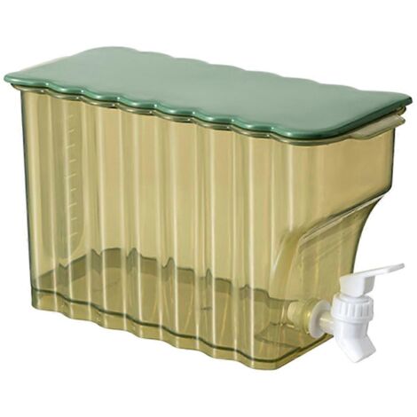 Bouilloire à eau froide avec robinet, bouteille de jus domestique scellée verte --