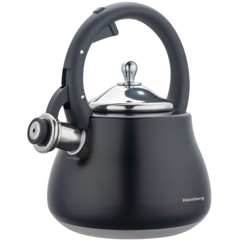 Bouilloire à gaz en acier 2,8 L induction noir mat KLAUSBERG KB-7918