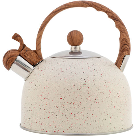 Bouilloire à sifflet 2,5L en acier inoxydable qualité alimentaire pour cuisinière, idéale pour cuisine et hôtel