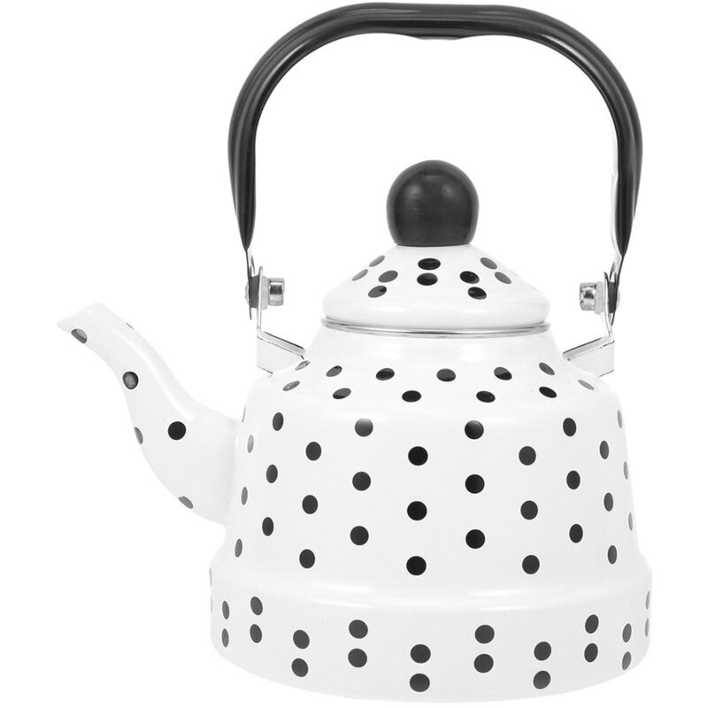 Feiyue - Bouilloire à thé en émail vintage Bouilloire à eau bouillante Théière domestique Bouilloire à thé avec poignée
