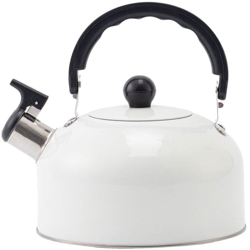 Bouilloire à thé pour cuisinière Théière en acier inoxydable Bouilloire sifflante Bouilloire à thé avec poignée 3L