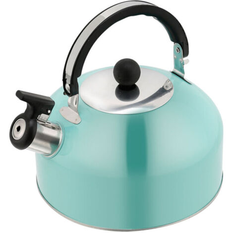 Bouilloire à thé sifflante théière en acier inoxydable à fond plat pour cuisinière à induction 3L grande capacité