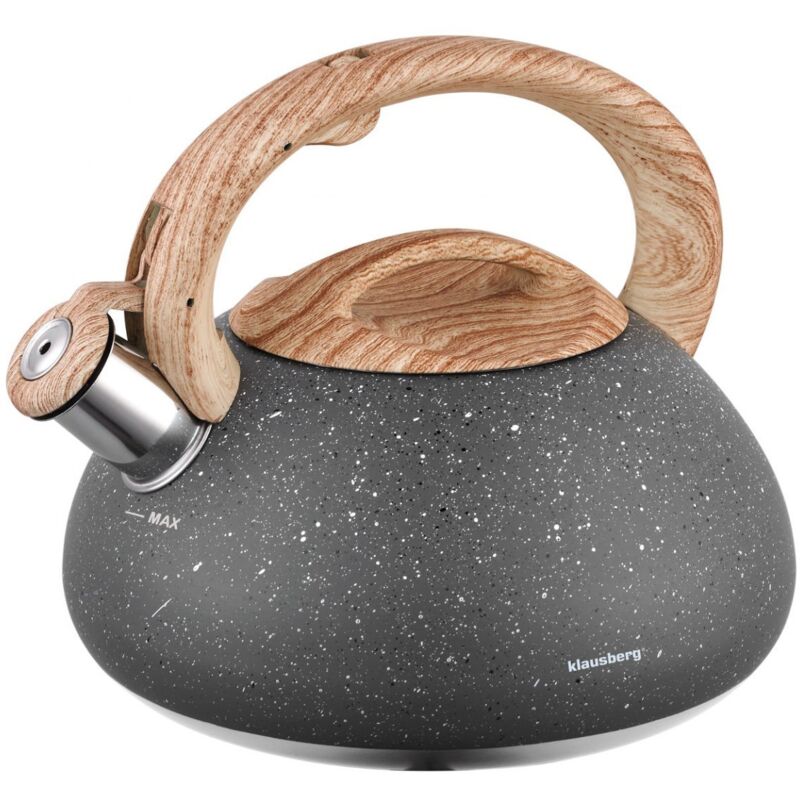 Bouilloire Avec Sifflet 2,7 L Klausberg Kb-7250 Granit Bois