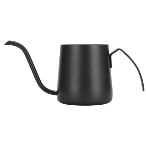 Bouilloire Café 250ml Noir, Bec Long Inox 304 Antiadhésif pour Maison et Cafés