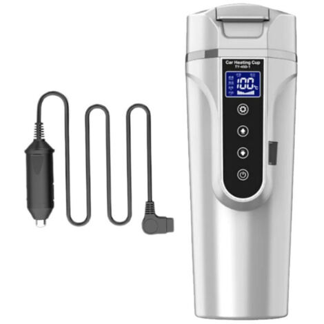 Bouilloire de voiture 12 V/24 V, bouilloire portable avec allume-cigare, bouilloire de voyage 500 ml 12 V/24 V pour voiture, bouilloire de camping, chauffe-eau pour voiture