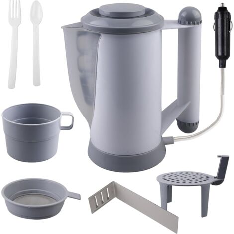 Bouilloire de Voiture, 600ml Bouilloire Électrique de Voyage 12V, Bouilloire Électrique pour Voiture, Bouilloire pour Voiture 600ml pour Voiture, Bouilloire de, Fonction D'arrêt Automatique