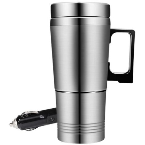 Bouilloire de voyage en acier inoxydable pour voiture 12 V 24 V, tasse chauffante électrique pour véhicule