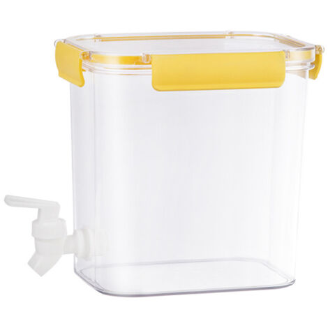 Bouilloire d'eau froide grande capacité 3,5L avec robinet épais et fermeture étanche pour cuisine - Jaune