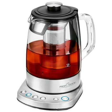 Bouilloire électrique sans fil 1,5L en verre et acier inoxydable – Température réglable 30-100°C – Contrôle Wi-Fi – Maintien au chaud 2h – Proficook